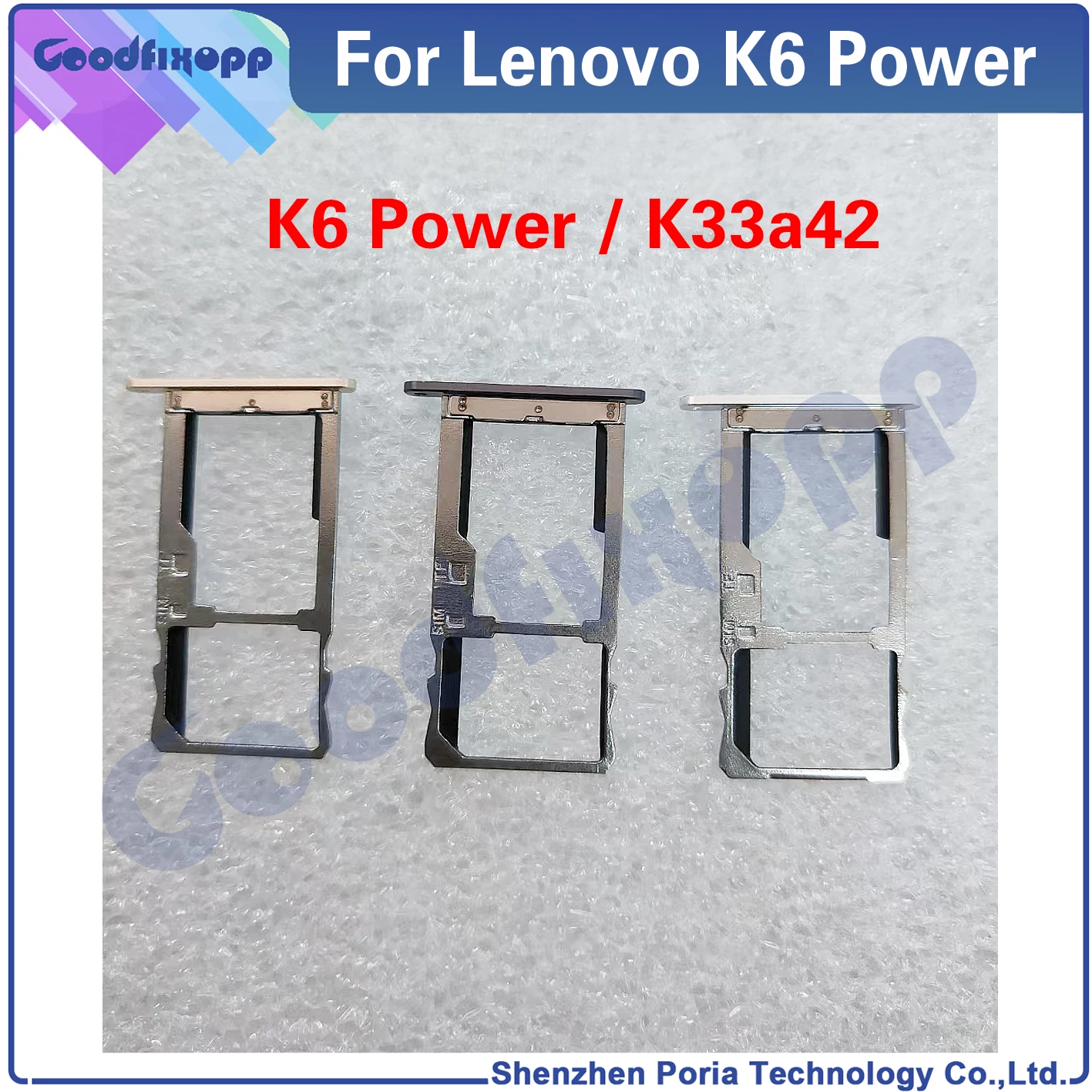 Лоток для SIM-карты Lenovo K6 K33a48 K33b36 K6Power, держатель слота, адаптер, запасные части для K6 Power K33a42, держатель для Sim-карты