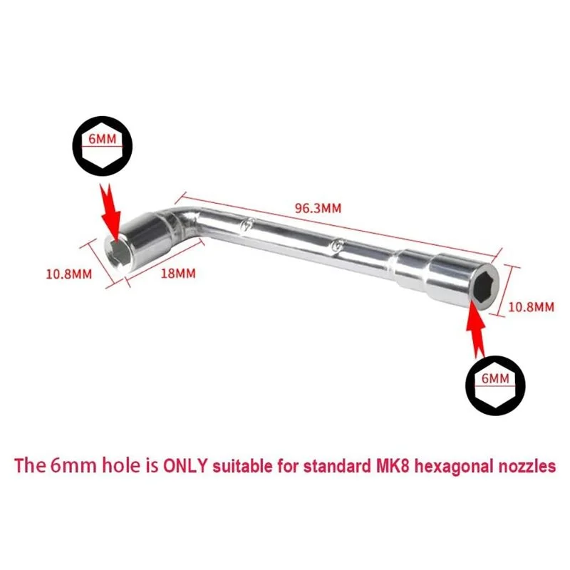 Шестигранный гаечный ключ 6 мм 7 металлическая фурнитура L-ключ для 3D-принтера Ender 3