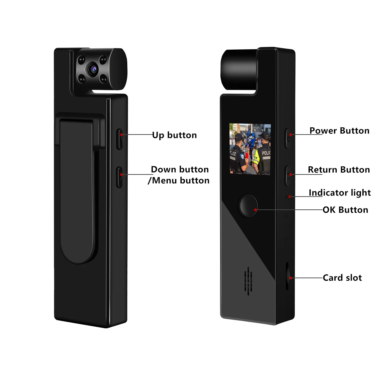 

Body Camera Mini Digital Camera HD Screen Night Vision Motion Detection Snapshot Loop Camcorder Sports DV Nanny Cam