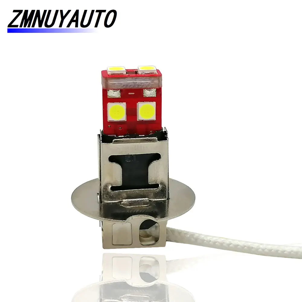 Автомобильный светильник H1 H3 Led 6SMD 3030 супер яркая белая противотуманная фара авто