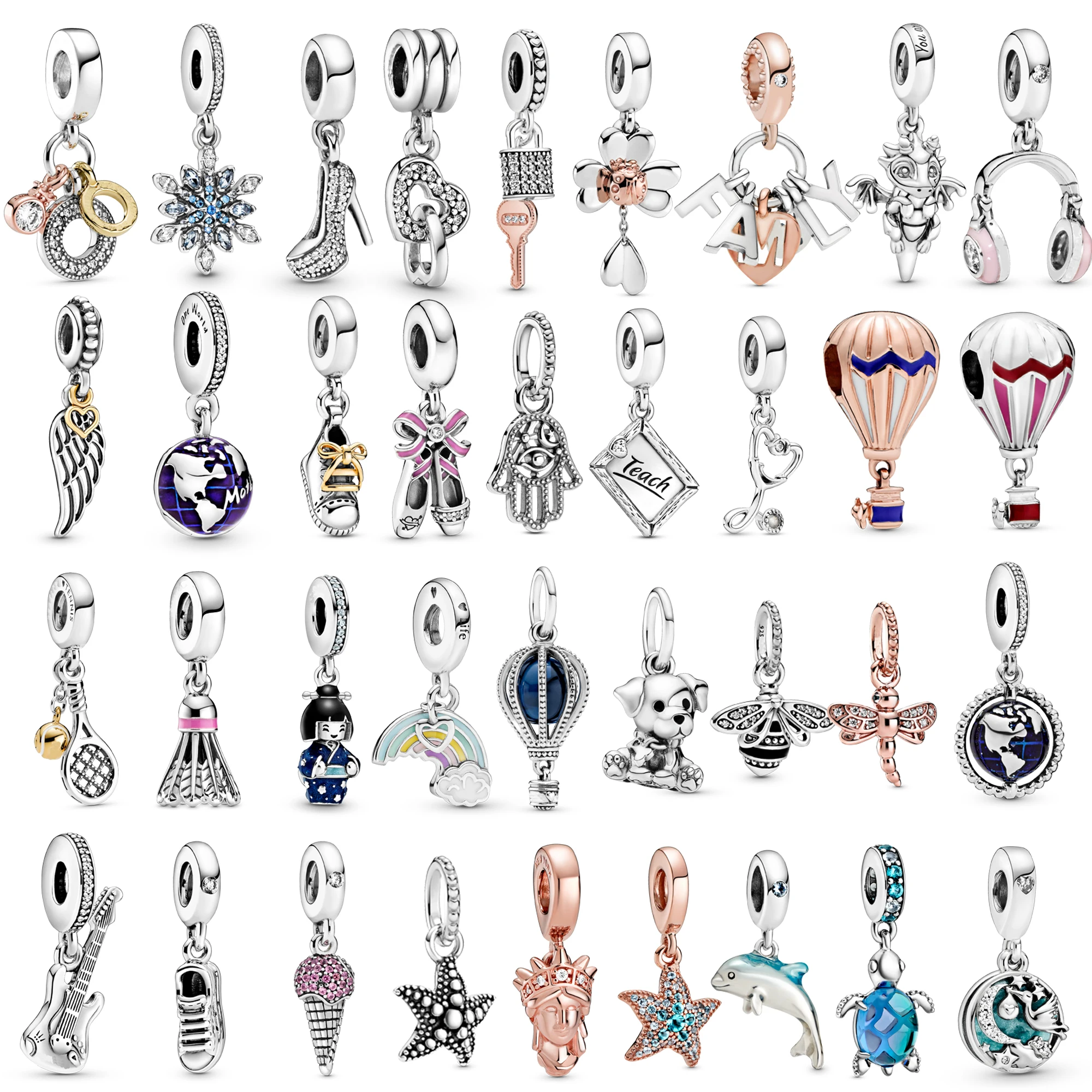 

2020 Hot Genuine 925 Sterling Silver Interstellar Beads Fit Original Pandora Charm Bracelet Fine Jewelry Making DIY Gift