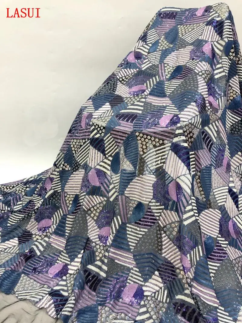 1 ярд ярких творческих блесток вышивка кружевная ткань для платьев костюмов