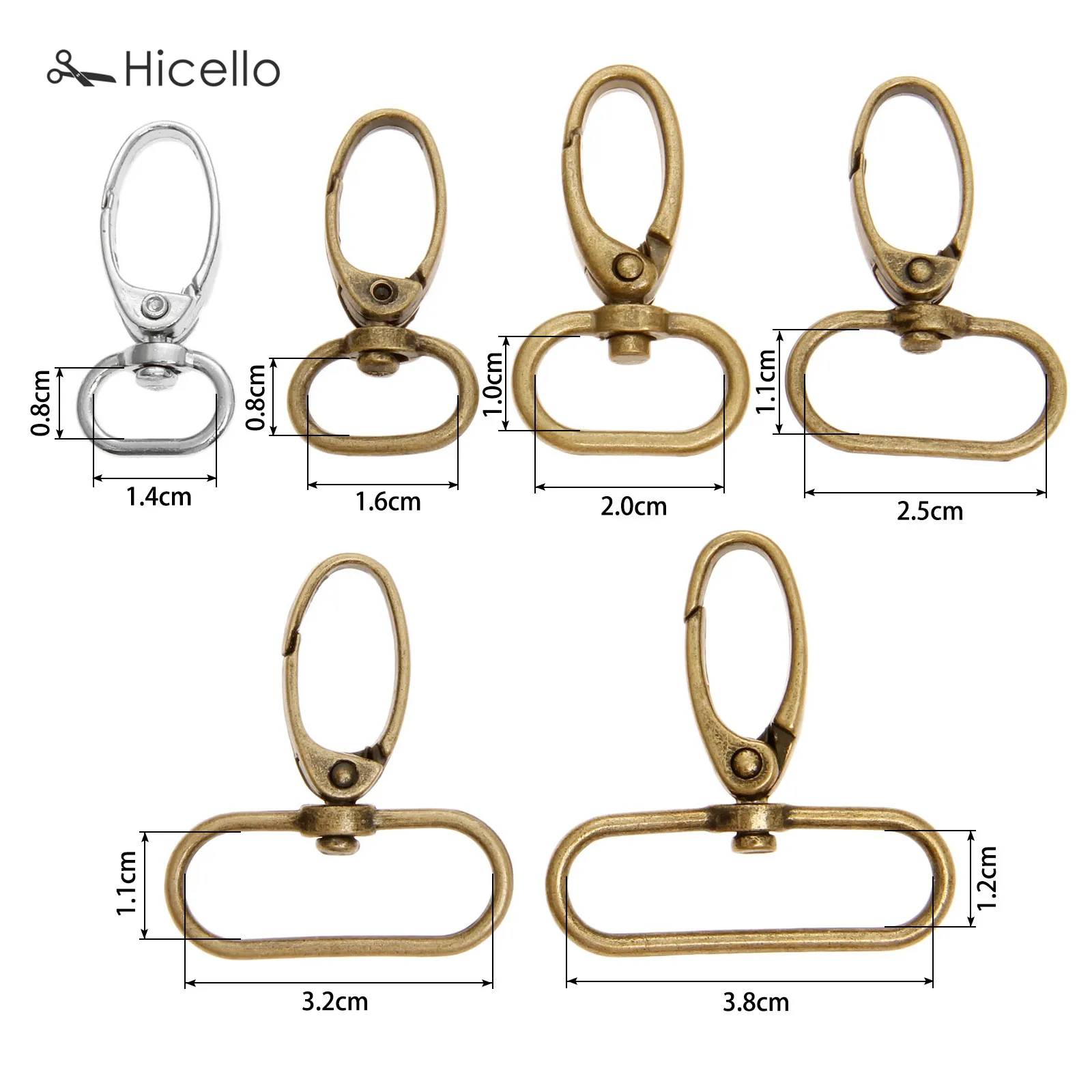 20 шт./лот металлические застежки-карабины для багажа сумок застежка-лобстер