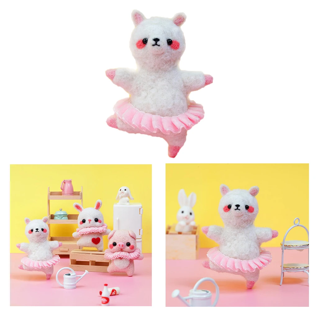 DIY шерстяной войлок иголка для рукоделия Войлок комплект животных с рисунками из