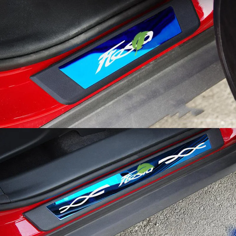 Стикер для стайлинга автомобиля защитная Накладка на порог аксессуары 4 шт. Ford