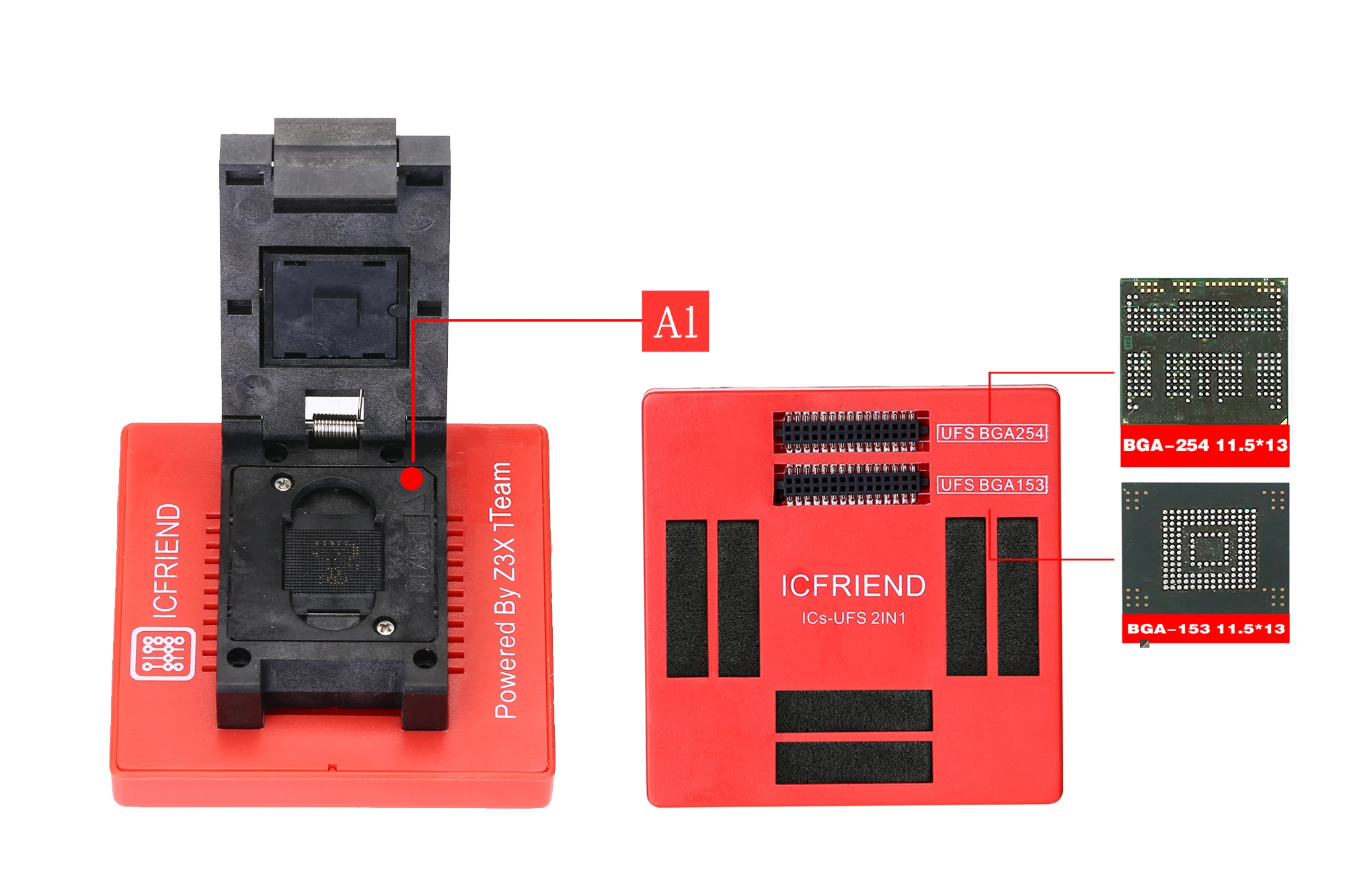 ICFRIEND 2 в 1 UFS BGA 153/ 254 розетка для детской коробки | Мобильные телефоны и аксессуары