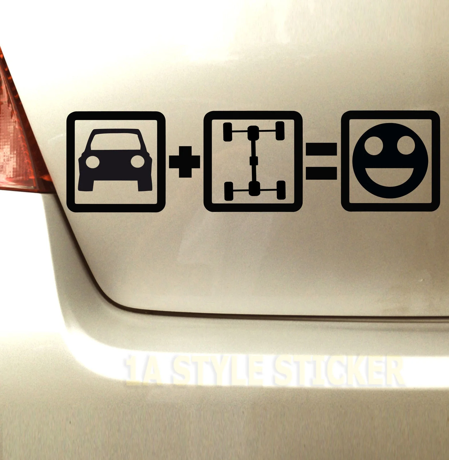 Auto 4x4 Fun Aufkleber Allrad Turbo Differenzial 4motion window sticker 12.5cm | Car Stickers