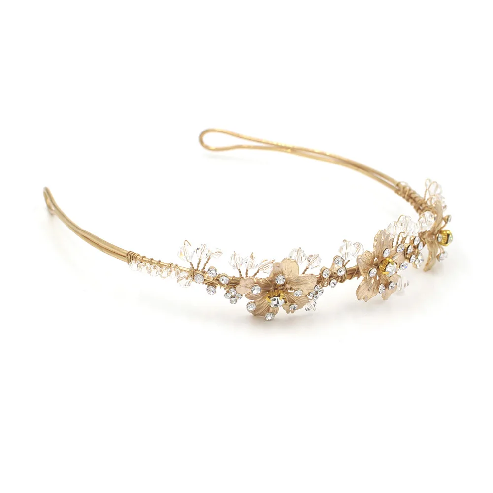 

Le Liin Crystal Encrusted Crystal Flower Hair Vine Bride Wedding Tiara Accessories Wholesale