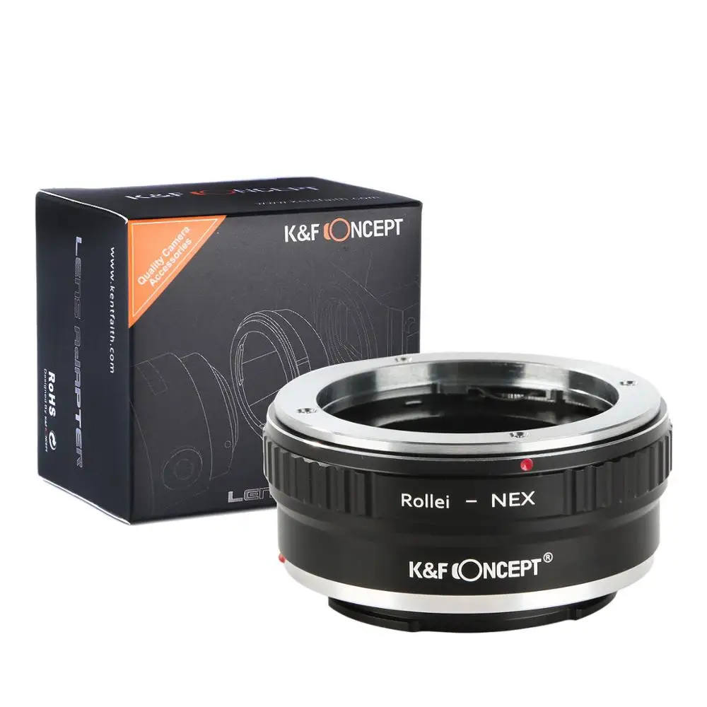 K &amp F адаптер с крышкой объектива для Rollei QBM крепление к Sony E-mount камеры NEX A7R2 A7R3 A7M3