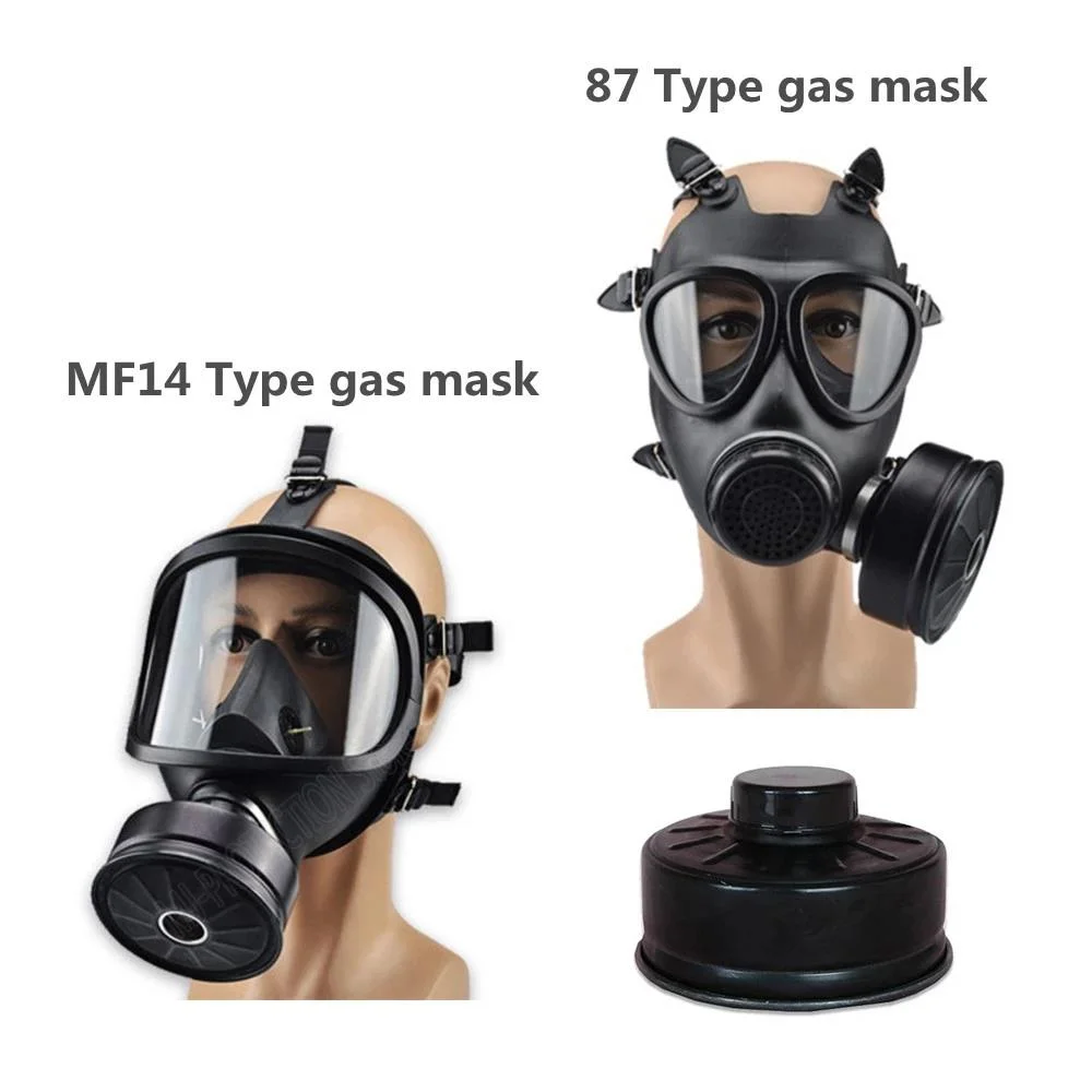 

MF14/87 type gas mask full face chemical respirator natural rubber military filter self-priming mask