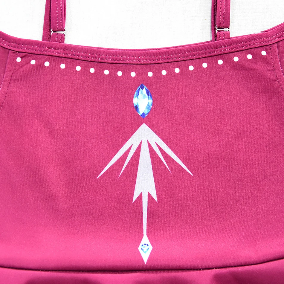 Детское платье на бретельках с принтом розово-красное | Детская одежда и обувь