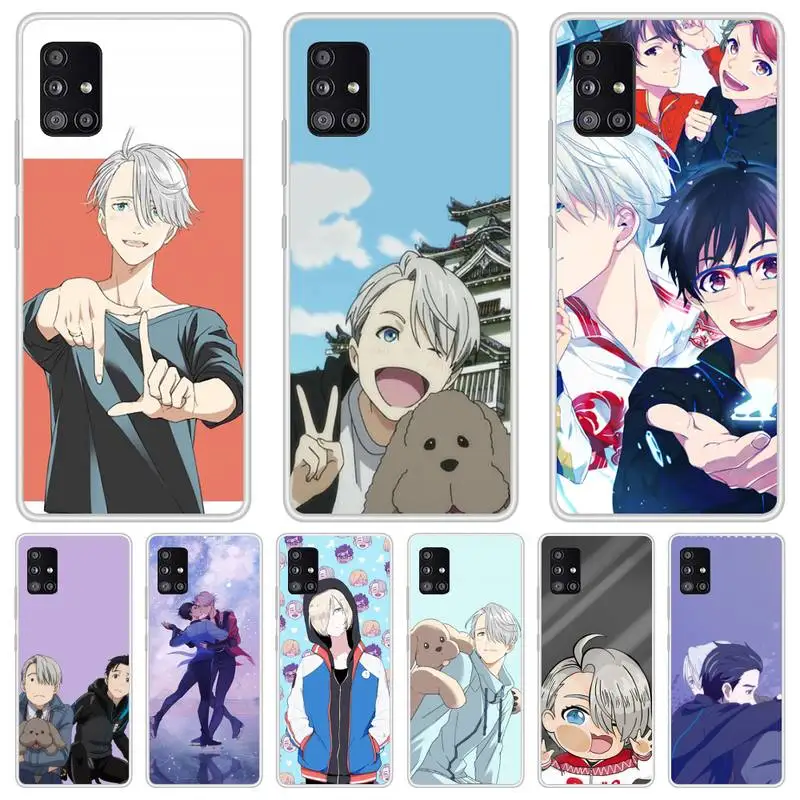 Yuri On Ice чехол для телефона Samsung Galaxy S8 S9 S10 Plus S10E S20FE A71 A51 A21S прозрачный силиконовый