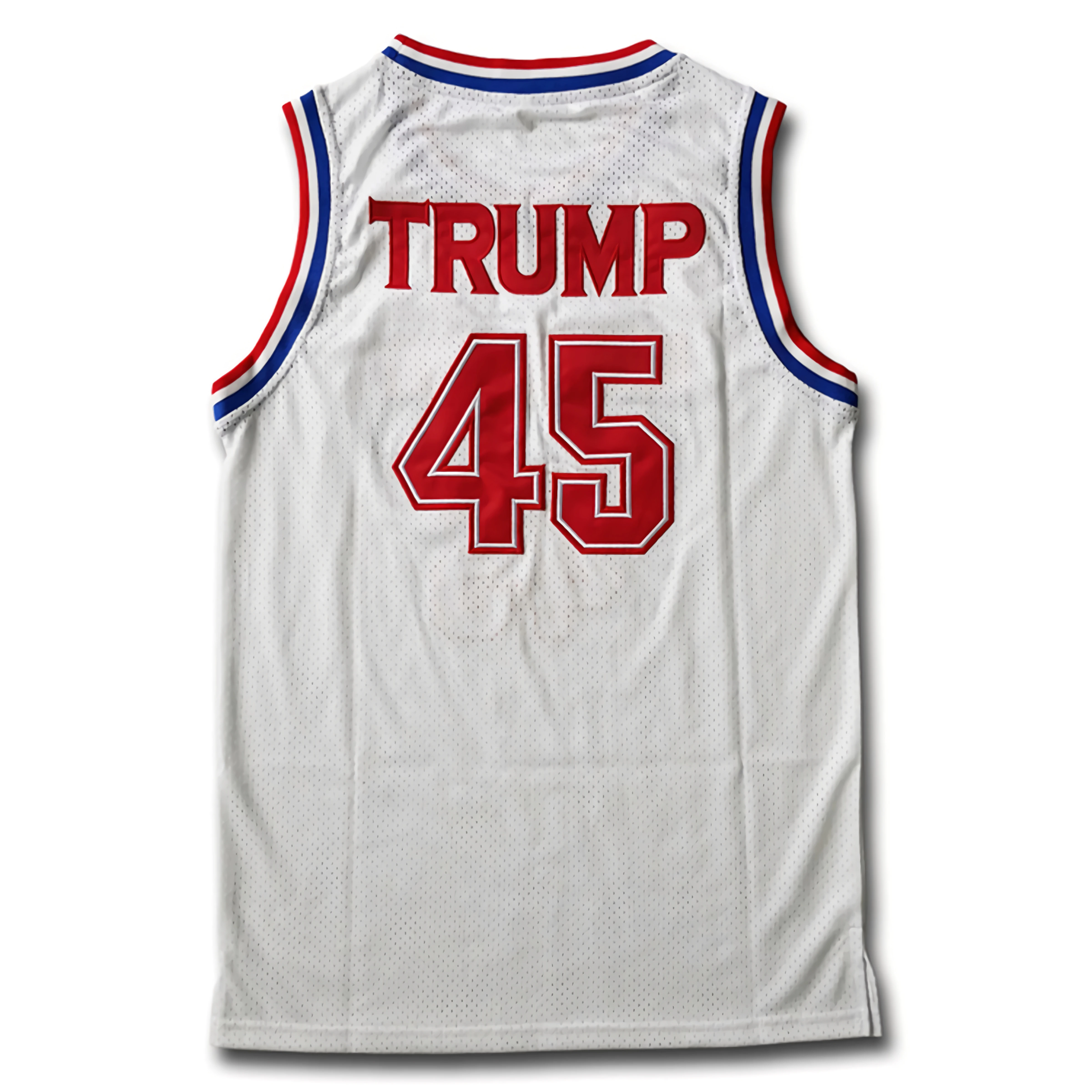 

Mens USA Basketball Jerseys Donald Trump 45 Jersey 2016 Commemorative Edition Donald Trump Stitched White Shirts