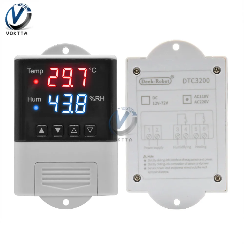DTC3200 Thermostat Temperature Controller Heating Cooling Sensor AC 110V 220V Electronic Digital Microcomputer Thermoregulator |