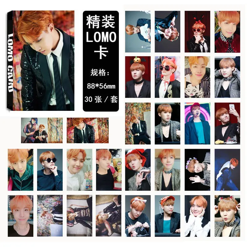 6 30 шт./компл. Bangtan для мальчиков JHOPE новую карту душа PERSONA мальчик LUV ломо карты Почтовые открытки самодельные фото вентилятор подарок - Цвет: 6