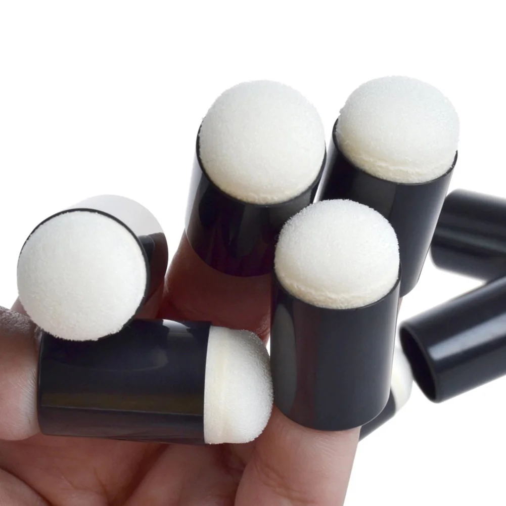

40pcs Craft Finger Sponges With Newly Designed Storage Foam Finger Chalk Case For Card Making Painting Drawing Art Tools Brushes