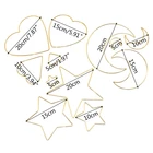 4 шт.компл. Звезды Луна Любовь Сердце металлические поделки кольца Ловец снов кольца для сделай сам Ловец снов венки макраме проект