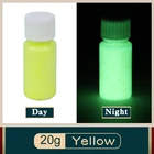 Флуоресцентная краска для Хэллоуина, 20 г, желтая, светится в темноте цветов