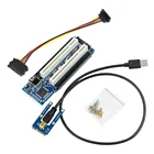 Переходник Mini PCI-E Express X1 на Dual PCI Riser с кабелем USB 3,0 для WIN2000XPVistaWin7Win8LINUX
