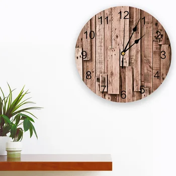 Wooden Retro Wall Clock - Modern Living Room Decoration 2