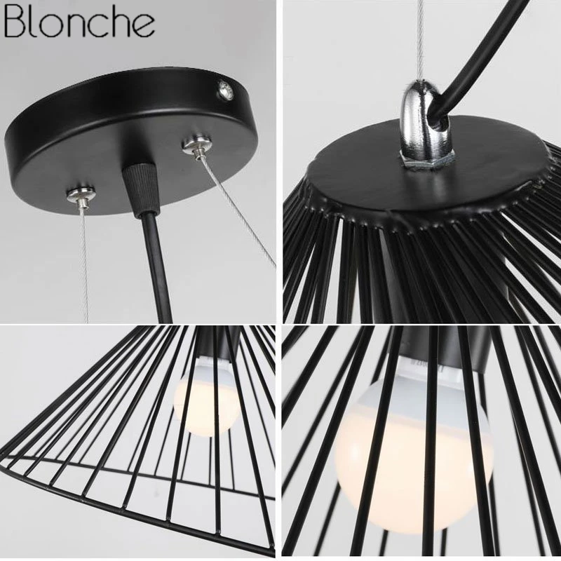 Nordic Straw Hat светодиодные подвесные светильники для гостиной Лофт промышленный