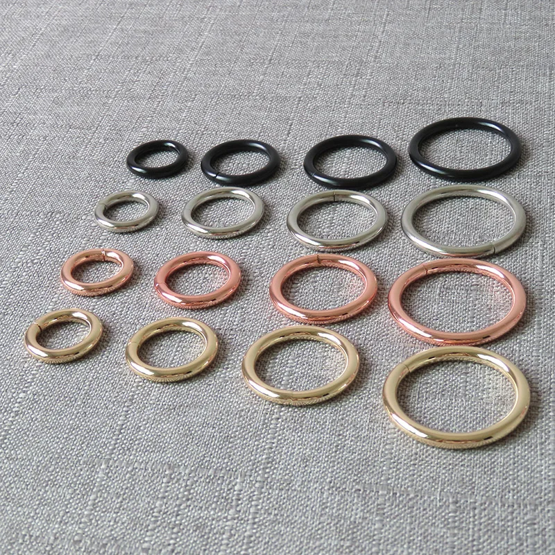 

10 Pcs Strong Plated Metal O Rings Circle Clasp Belt Buckle For Bag Dog Pet Harness Key Chain Chocker Sewing Garment Accessories