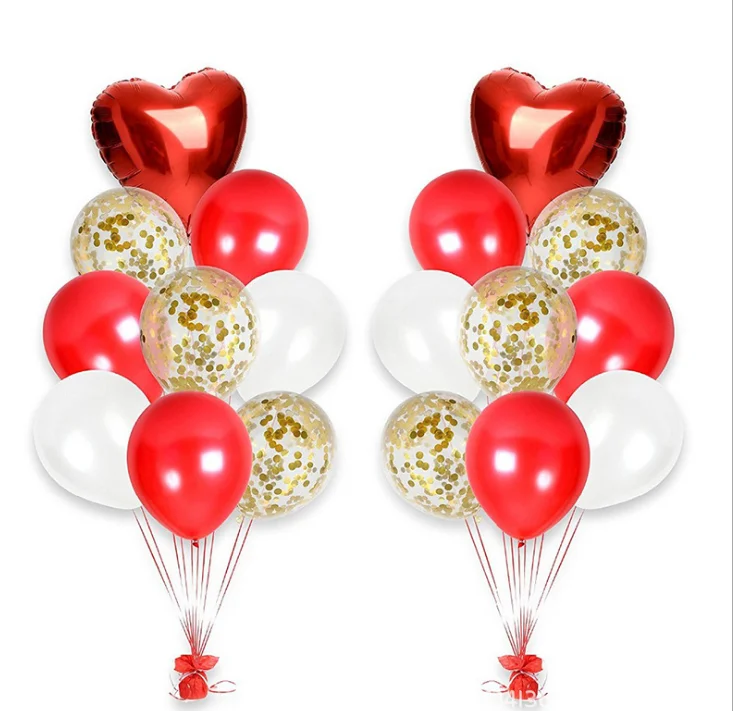 

Hot style sequins latex balloons balloon pentagram aluminum film package valentine's day wedding party decorations