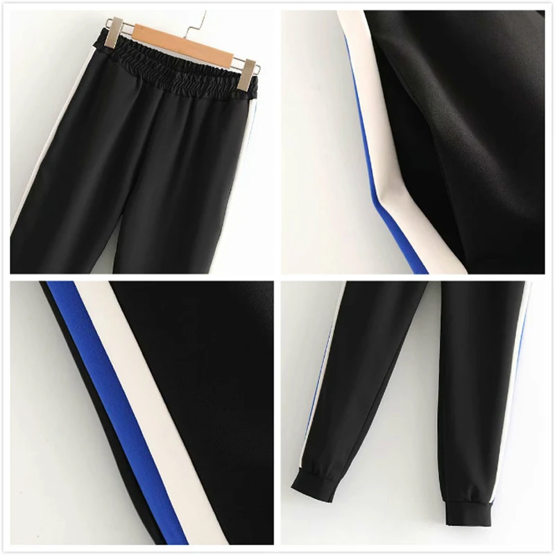 Женский спортивный костюм из двух предметов Повседневный пуловер с капюшоном и