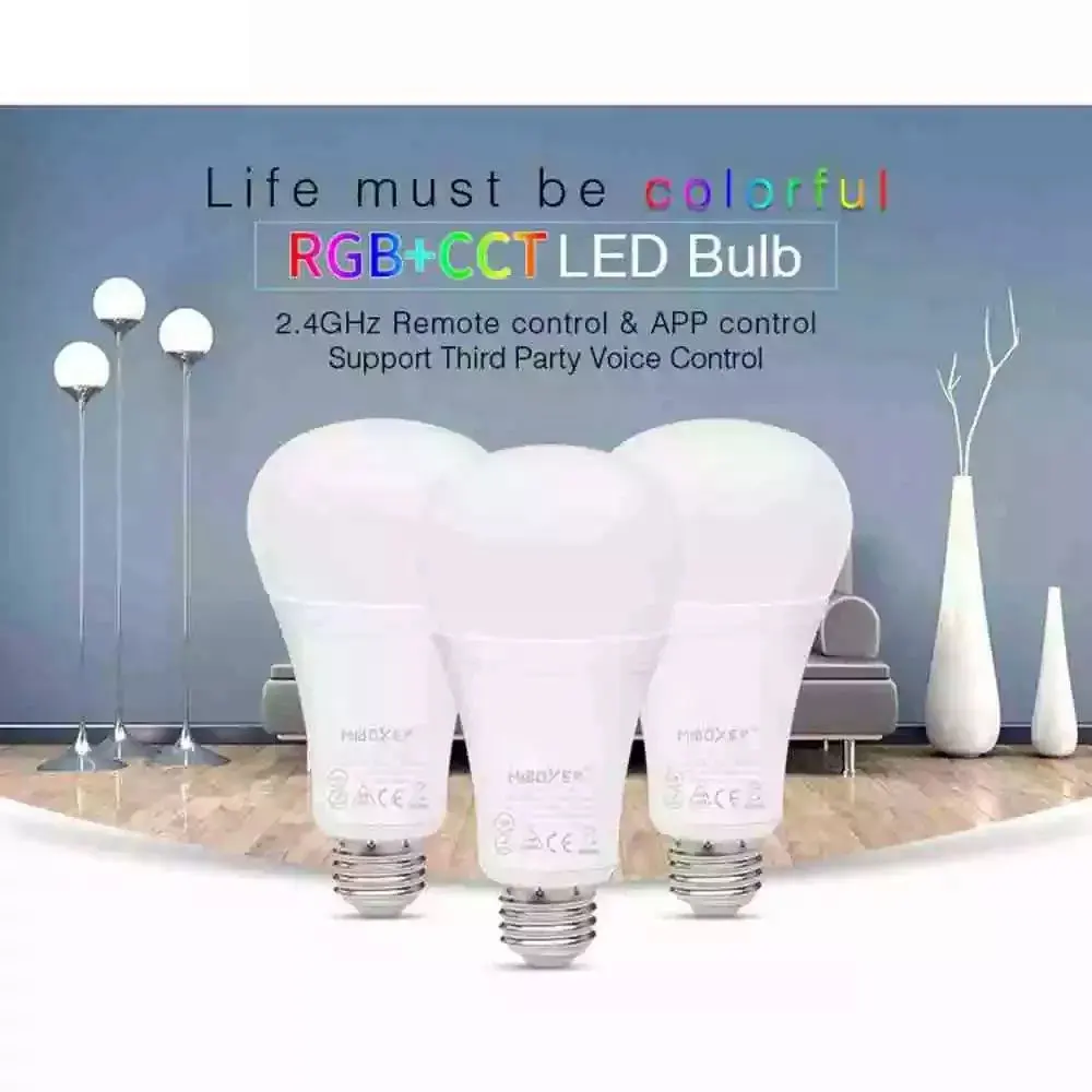 Светодиодная лампа Milight FUT105 12 Вт RGB + CCT E27 AC100 ~ 240 В 4 ГГц дистанционное управление