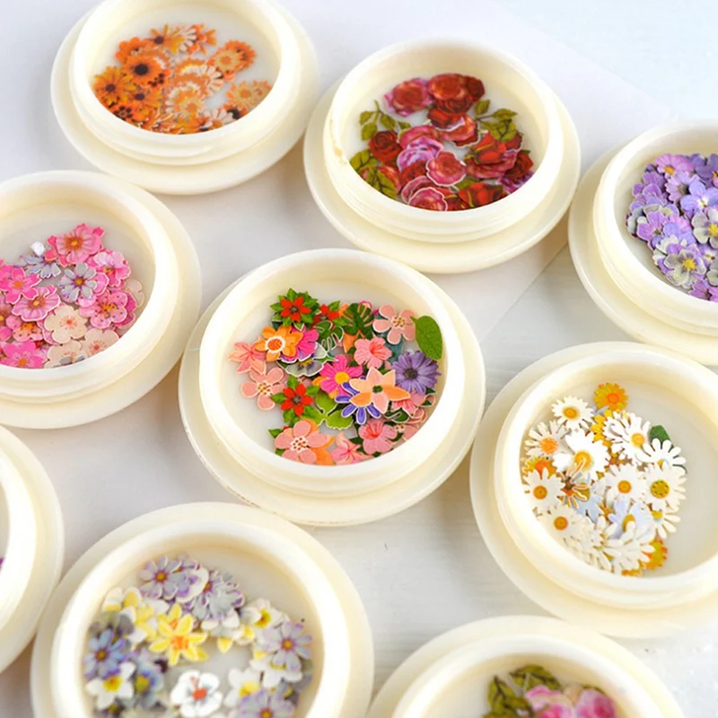 

Epoxy Filling Wood Pulp Flower Nail Art Small Flowers Mixed Color Rose Small Flower Pieces Epoxy Filling Wood Pulp