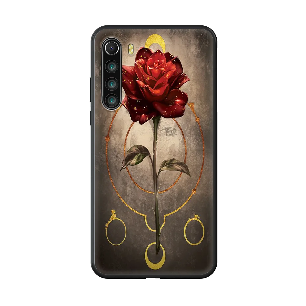 

Roses Phone case For Xiaomi Redmi Note 8T 8 9 7 7A 8 8A 4 5 9S Pro black prime 3D Etui painting funda silicone back trend