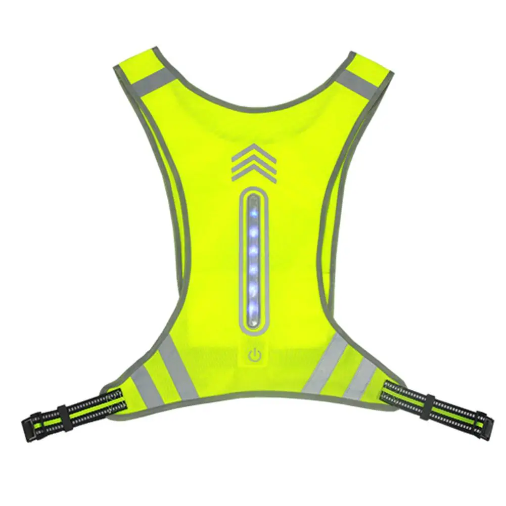 Светоотражающий жилет для езды на велосипеде светодиодный пробежки открытом