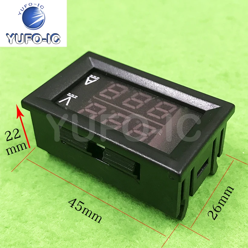 Бесплатная доставка 1 шт. DC0-100V/10A 50A 100A Led DC двойной дисплей цифровой измеритель