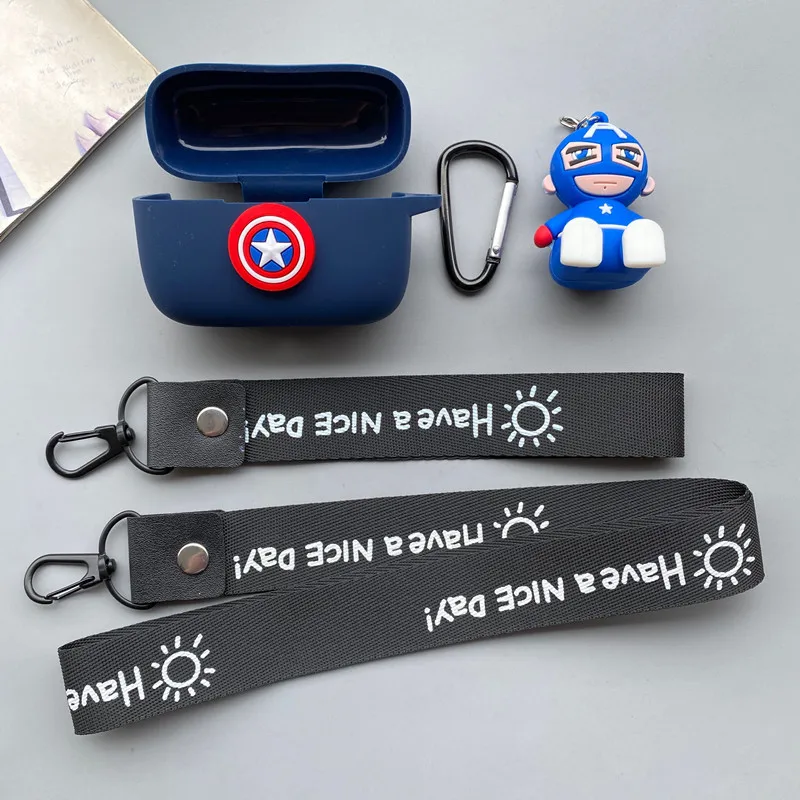 Защитный силиконовый чехол Marvel для беспроводных наушников JBL Live 300TWS мягкая