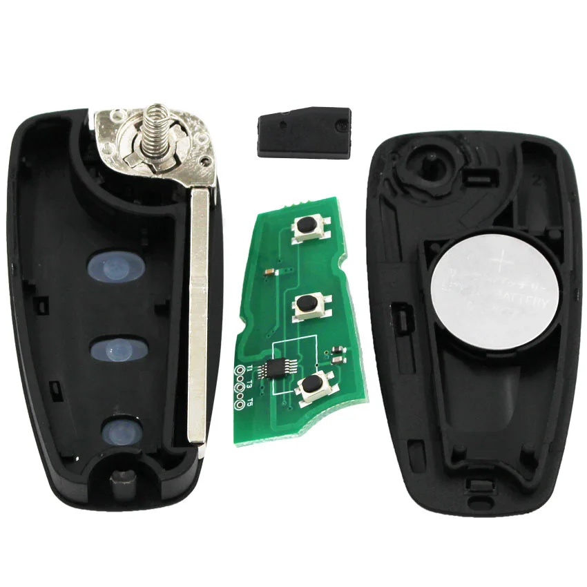 3 кнопки умный Складной Дистанционный брелок 433 МГц с чипом 4D60/4D63 для Ford Focus MK3 и T6