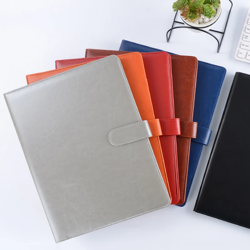 A4 Clipboard Folder Portfolio Multi-function Leather Organizer Sturdy Office Manager Clip Writing Pads Legal Paper Contract