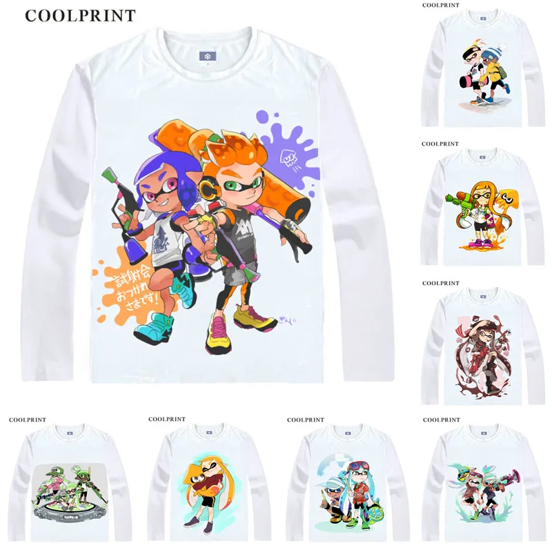 Splatoon 2 Kutuyatti Inkling ЭВА риель Иида Sshosii игры аниме косплей партий рубашек по