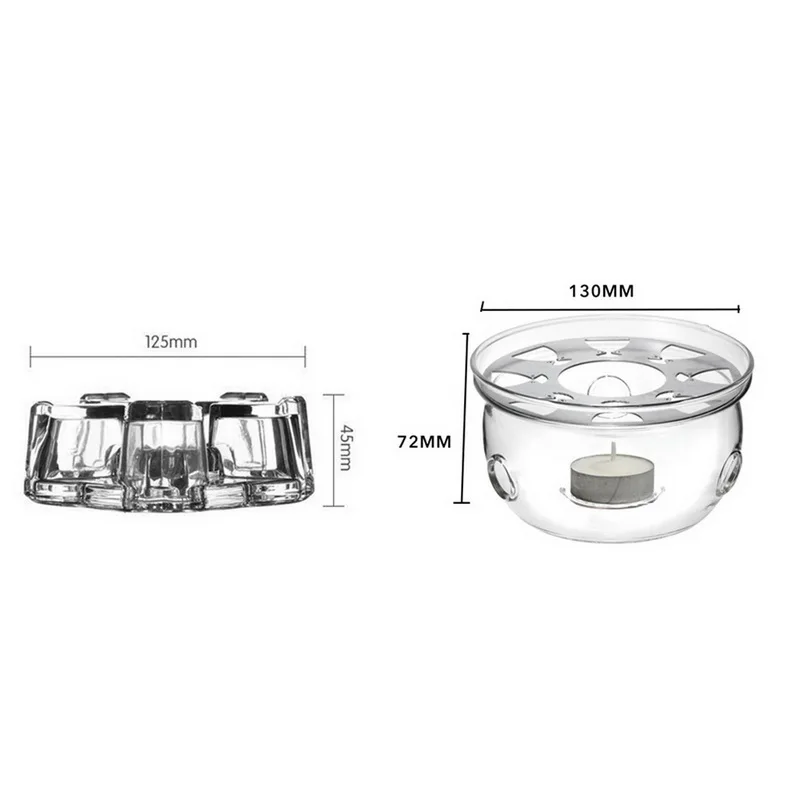 Heart Shape Heat Resistance Glass Flower Teapots Heater Coffee Maker Heating Base Heat-Resisting Tea pots Warmer Clear Hot | Дом и сад