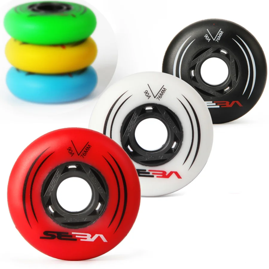 SEBA-ruedas de Patines en línea para Slalom y 90A, ruedas deslizantes de 72, 76 y 80mm, 100% Original