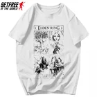 Игровая футболка Elden с изящным кольцом, винтажная Женская хлопковая Футболка с круглым вырезом и короткими рукавами на заказ, мужская одежда