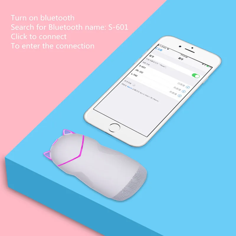 Мини-творческий мультфильм cat беспроводной мобильный телефон bluetooth динамик