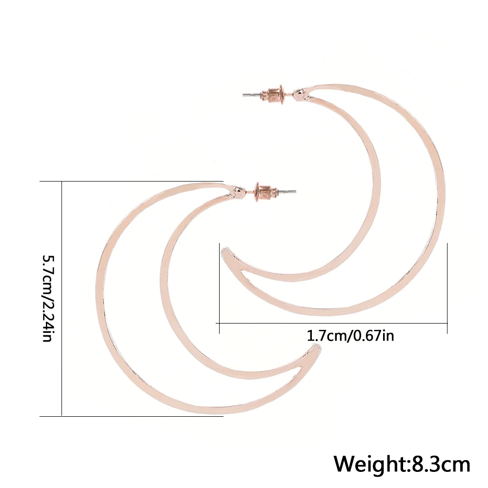 

Simple New Moon Women Dangle Earrings Earrings for Women Drops Earrings Line Earrings Vacation Party Jewelry Accessories