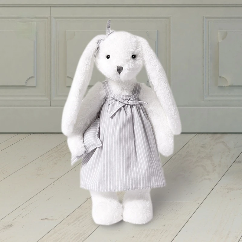

40cm New White Rabbit with Skirt Plush Toy Girl Heart Doll Girlfriend Birthday Gift Children Accompany Sleeping Dolls