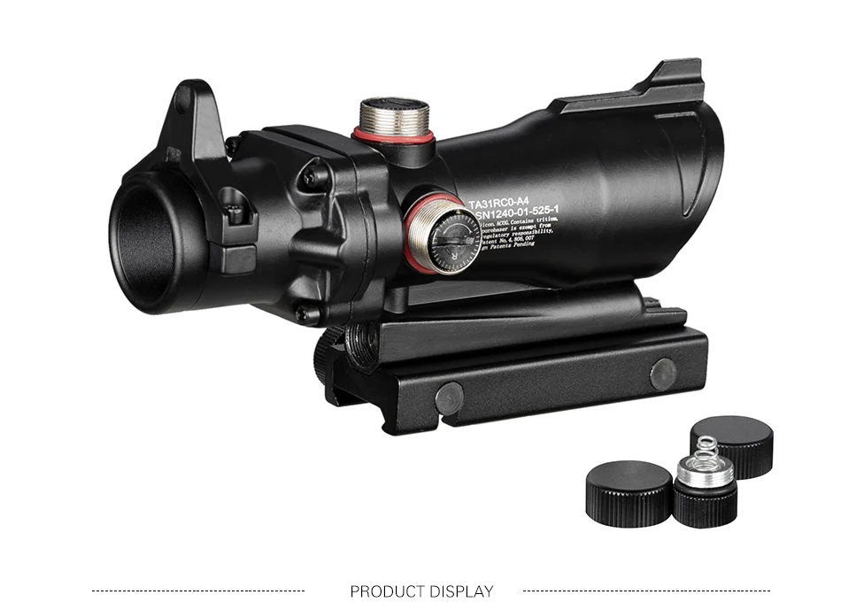Охотничий Прицел ACOG 1X32 красный зеленый крест прицел тактический оптический прицел для страйкбола пистолет подходит 20 мм рельс