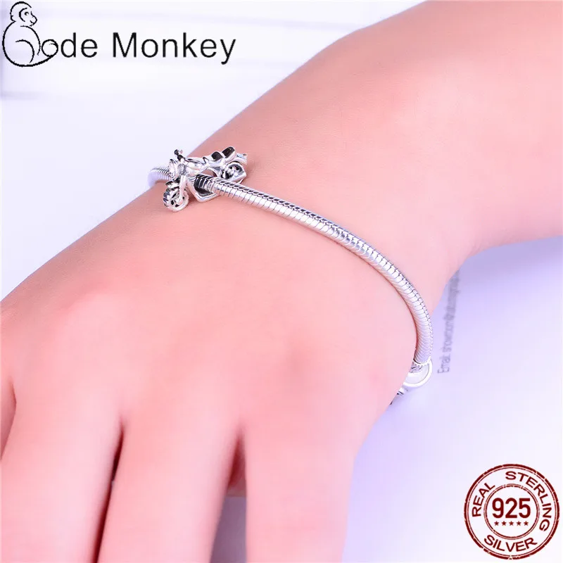 

PANDACH Hot Sale Luxury War Motorcycle 100% Real 925 Sterling Silver Charms Beads Fit Original Bracelet DIY Jewelry CMS071