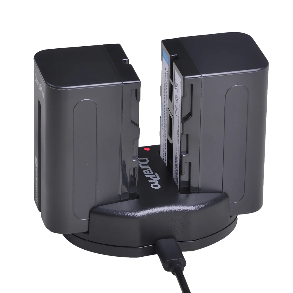 4 шт. 5200 мАч NP-F750 NP-F770 аккумуляторная батарея + USB двойное зарядное устройство для