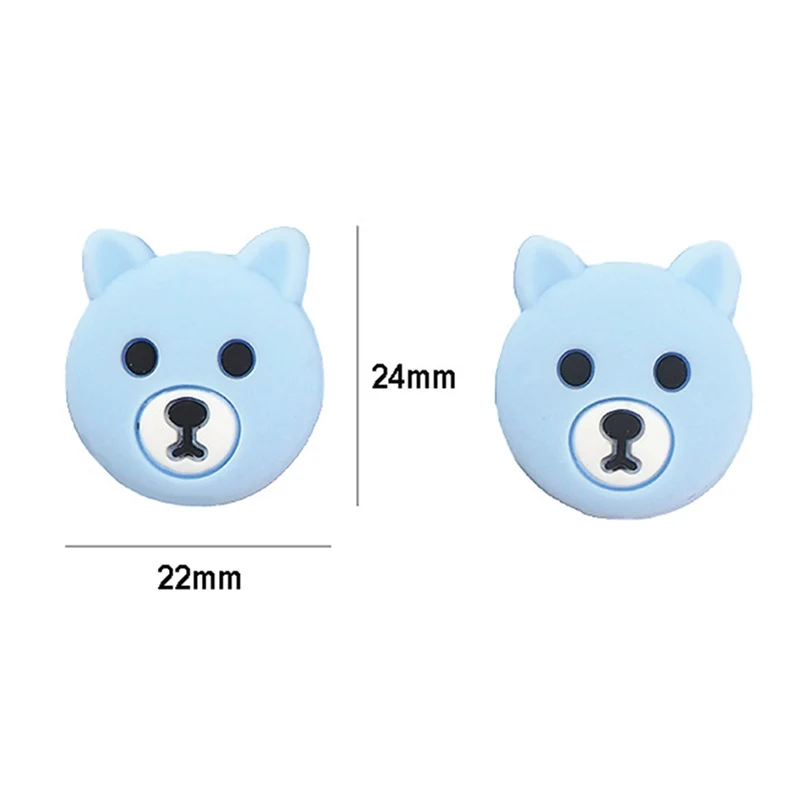 Chenkai-Cuentas de silicona para morder, juguetes de lactancia para beb&eacute;, chupete, accesorios de cadena, sin BPA, 10 Uds.-3