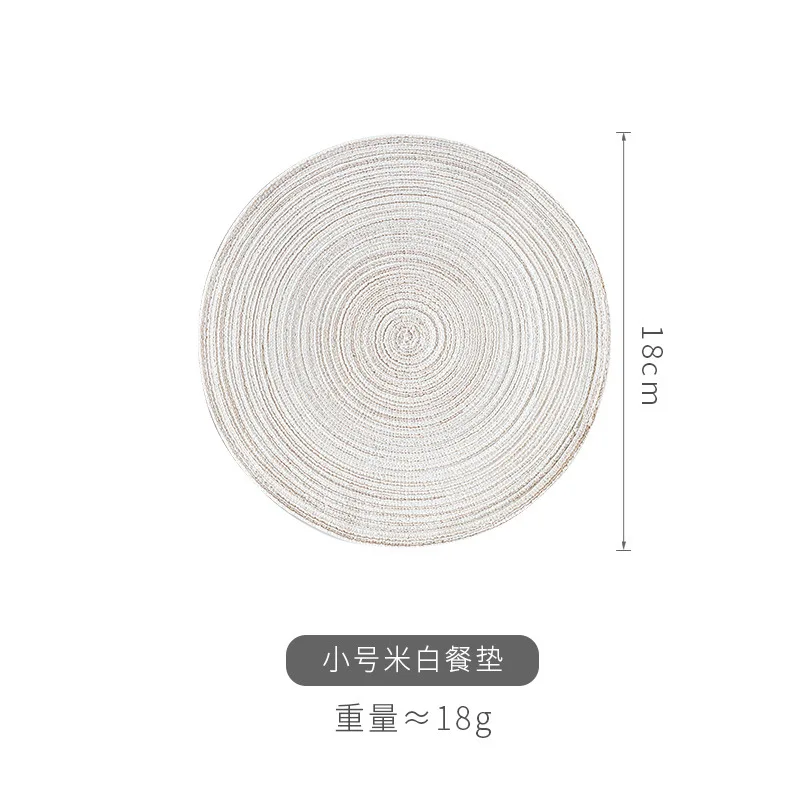 

2/4/6 pcs Cute Drink Coaster Ramie Placemats For Table Mat Non-Slip Kitchen Mat Round Tableware Bowl Pads Cup Coasters Glasses