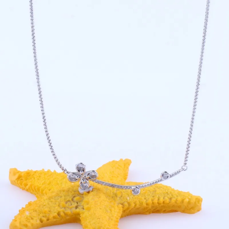 

2020 New 925 Sterling Silver Pan necklace Silver Lucky Clover Pan necklace For Women Wedding Party Gift Fashion Jewelry