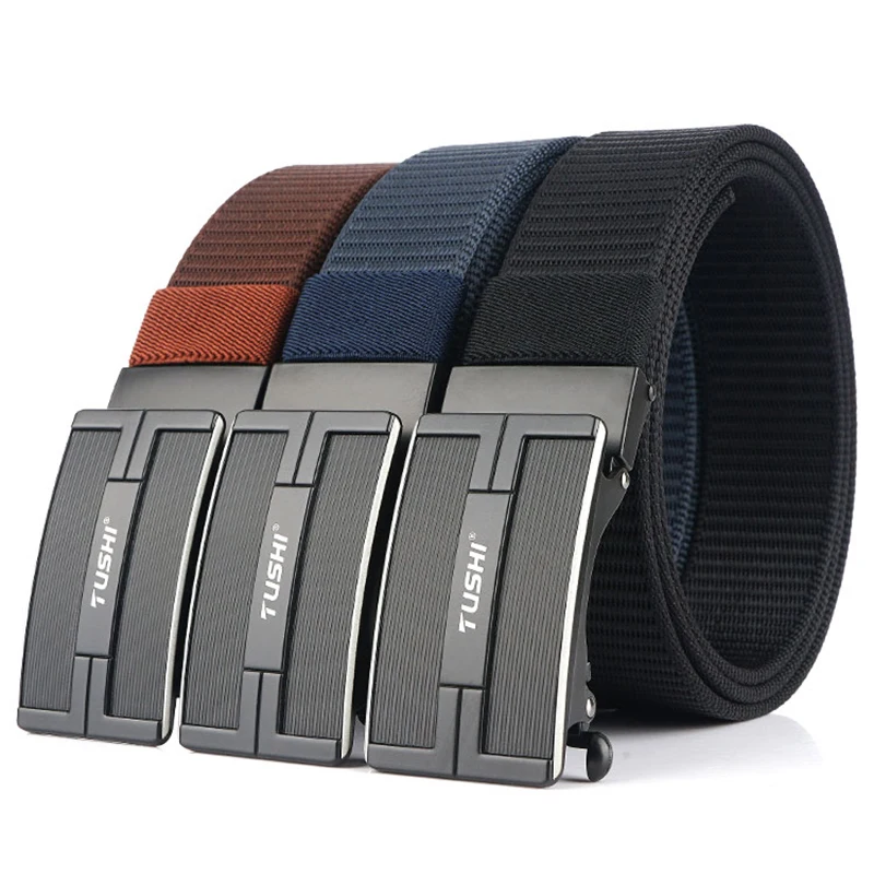 Пояс тактический мужской автоматической застежкой HSSEE 2020 с жесткой металлической пряжкой и мягкой нейлоновой лентой толщиной 3 мм для мужчин военной армии.
